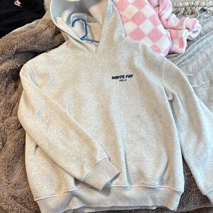 White Fox Gray Hoodie